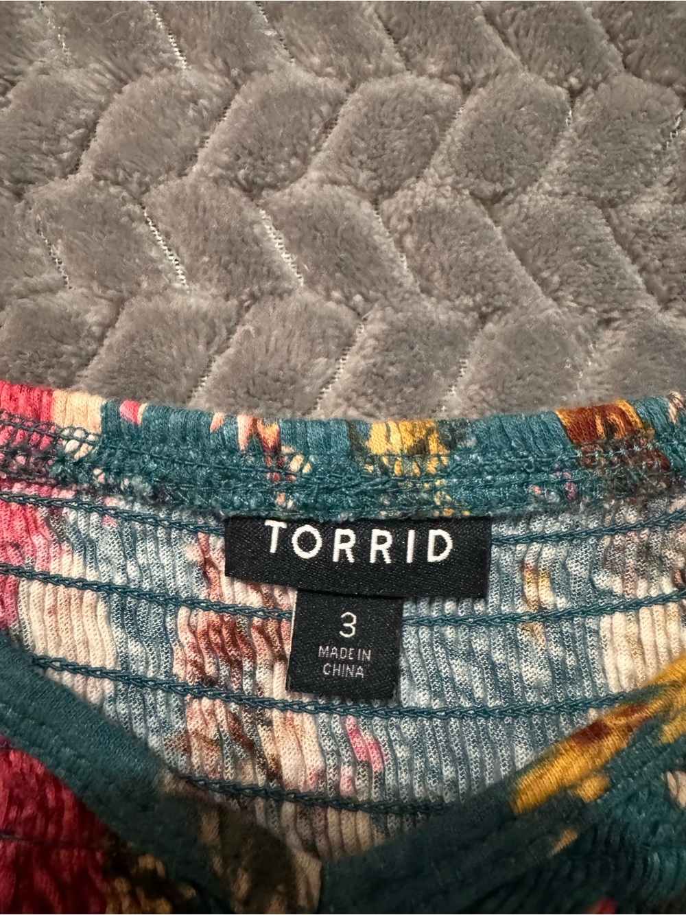 Torrid Green Floral Smocked Babydoll Top with adjustable straps. - Picture 3 of 5